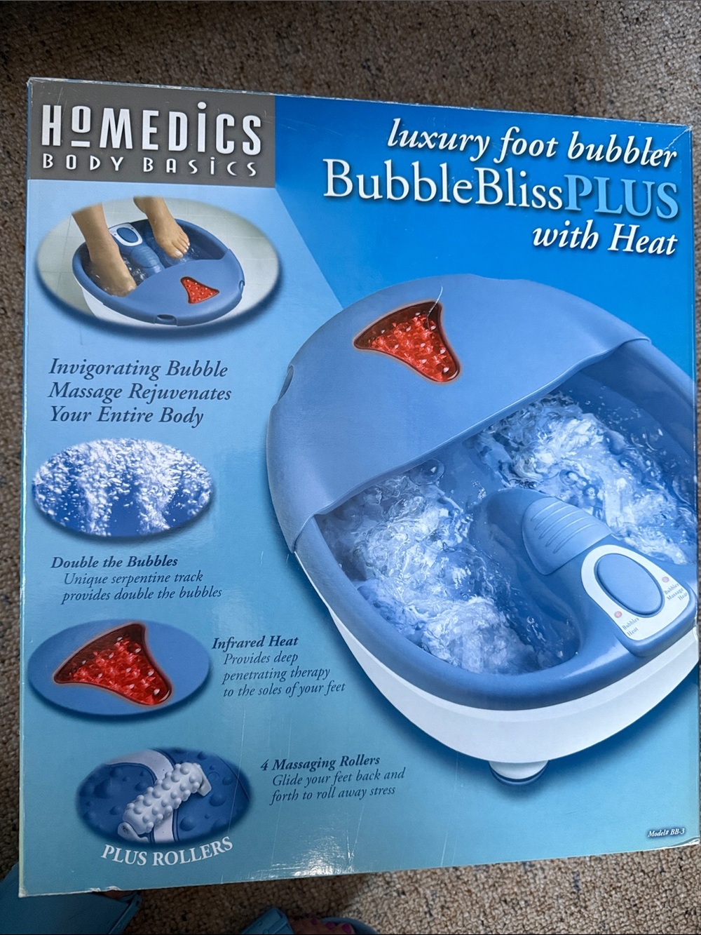 Homedics BubbleBlissPLUS Luxury Foot Bubbler